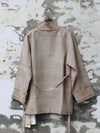 INTO THE EAST 25 Autumn/Winter Tussah Silk Patch Cardigan Jacket ITE-E1DGSS003SD22JK-SHA Sand